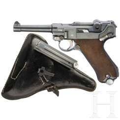 Pistole 08, Mauser, Code "G - S/42", mit Koffertasche, Marine