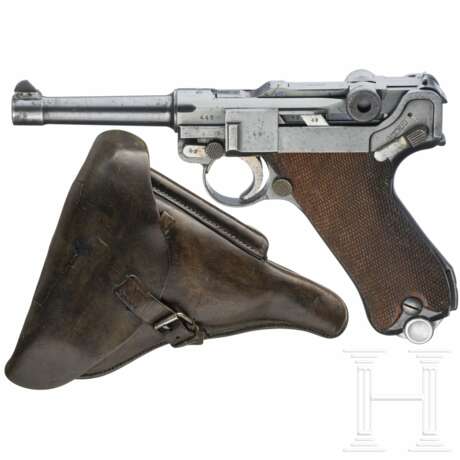 Pistole 08, Mauser, Code "1937 - S/42", mit Tasche, Kriegsmarine - Foto 1