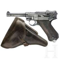 Pistole 08, Mauser, Code "1938 - S/42", mit Koffertasche, Kriegsmarine