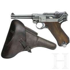 Pistole 08, Mauser, Code "1938 - S/42", mit Koffertasche, Marine