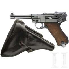 Pistole 08, Mauser, Code "1938 - S/42", mit Koffertasche, Marine