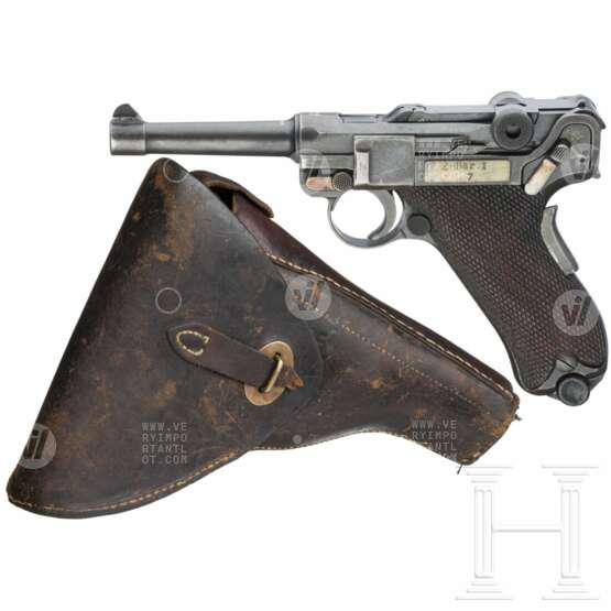 Parabellum Mod. 1906 (m/11 Pistol), Vickers Ltd., Dutch, Ostindien und Indonesien, mit Tasche - photo
