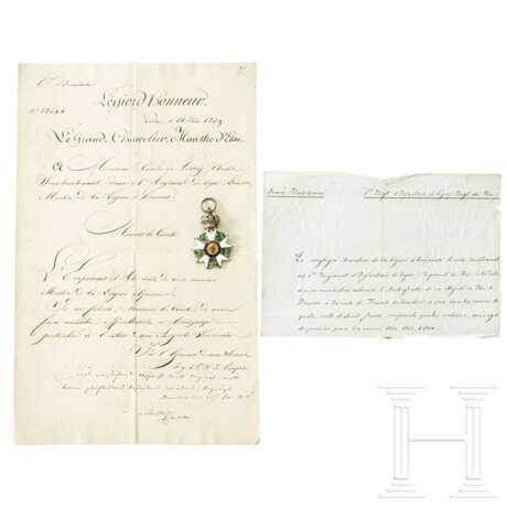 Carl Askan Verri della Bosia (1790 - 1878) - Orden der Ehrenlegion und Verleihungsurkunde, Erstes Kaiserreich - photo 1