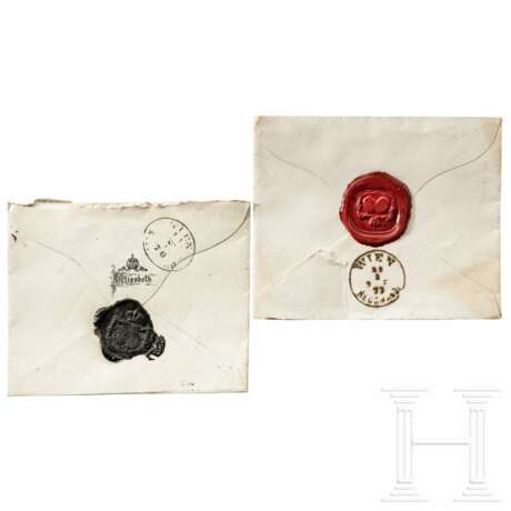 Kaiserin Elisabeth von Österreich - zwei eigenhändig adressierte und gesiegelte Kuverts an den Kaiser aus Ischl, um 1870/80 - photo 1