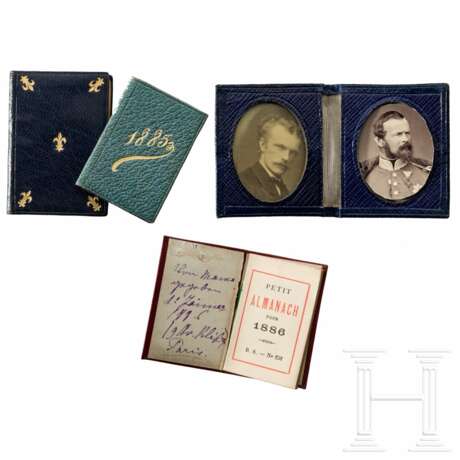 Erzherzogin Marie Valerie von Österreich - drei französische Miniatur-Kalender und ein Fotoetui in Lederausführung, um 1890 - фото 1