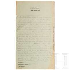 Hermann Göring - eigenhändiger Brief aus Nürnberg an seine Frau Emmy, Winter 1945/46