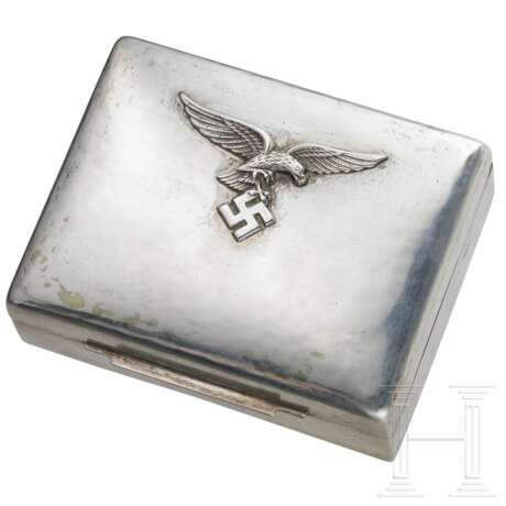 Silberne Zigarettendose mit Luftwaffenadler - photo 1