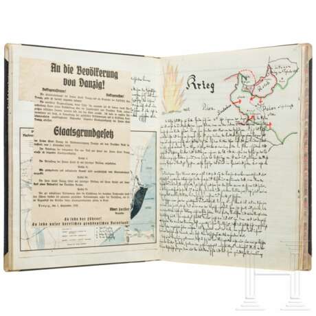 Linienschiff "Schleswig-Holstein" - Logbuch für Hans Fischer, 30.6. - 24.10.1939 - Foto 1