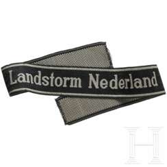 Ärmelband "Landstorm Nederland" für Angehörige der 34. SS-Freiwilligen-Grenadier-Division