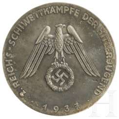 Siegerplakette "2. Reichs-Schiwettkämpfe der Hitlerjugend 1937"