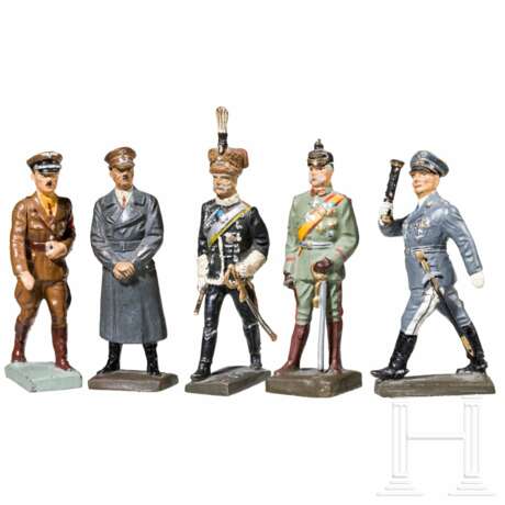 Fünf Lineol Persönlichkeitsfiguren mit Göring, Hitler, Hindenburg und von Mackensen - photo 1