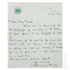 The Viscount Montgomery of Alamein - Schreiben an den Premierminister von Südafrika Jan Christian Smuts, 1947