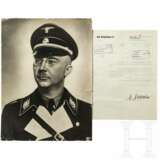 Heinrich Himmler - signiertes Schreiben an Mussert 1942 und großformatiges Röhr-Portraitfoto - Foto 1