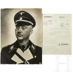 Heinrich Himmler - signiertes Schreiben an Mussert 1942 und großformatiges Röhr-Portraitfoto