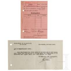 Schreiben der "Germaansche SS in Nederland - Maastricht" vom 21.3.1944