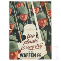 Werbeplakat für niederländische Freiwillige in der SS "Uw plaats is nog vrij in de Waffen SS"