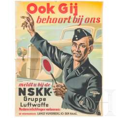 Werbeplakat "Ook Gij behoort bij ons - meldt u bij de NSKK Gruppe Luftwaffe"