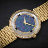 PIAGET, A GOLD AND DIAMOND-SET DIAL WITH MOTHER-OF-PEARL AND STONE DIAL - photo 1