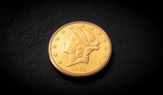 PATEK PHILIPPE, REF. 803, A FINE AND RARE GOLD UNITED STATES OF AMERICA 20 DOLLARS COIN WATCH - Foto 4