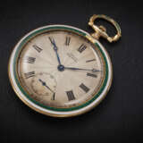 CARTIER PARIS/LONDON, A STUNNING YELLOW GOLD AND ENAMEL POCKETWATCH - photo 1