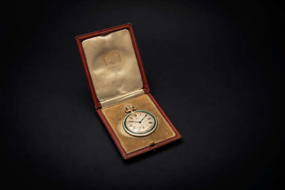 CARTIER PARIS/LONDON, A STUNNING YELLOW GOLD AND ENAMEL POCKETWATCH - Foto 3
