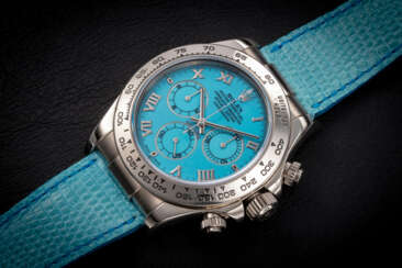 ROLEX, DAYTONA “BEACH” REF. 116519, A GOLD AUTOMATIC WRISTWATCH WITH TURQUOISE DIAL