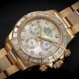 ROLEX, DAYTONA REF. 116568BR, GOLD AND DIAMOND-SET WRISTWATCH WITH MOTHER-OF-PEARL DIAL - photo 1