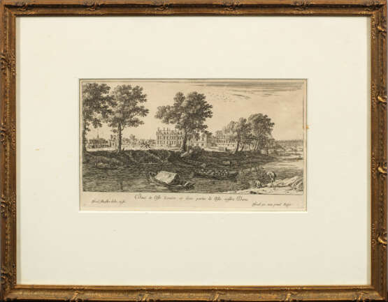 Konvolut von vier Grafiken mit Veduten, Landschaft - photo 1