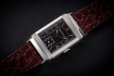 JAEGER-LECOULTRE, REVERSO, A RARE STEEL MANUAL-WINDING WRISTWATCH WITH REVERSIBLE CASE