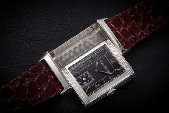 JAEGER-LECOULTRE, REVERSO, A RARE STEEL MANUAL-WINDING WRISTWATCH WITH REVERSIBLE CASE - Foto 2