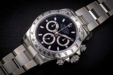 ROLEX, DAYTONA REF. 116520 ‘APH DIAL’, AN UNWORN STEEL AUTOMATIC CHRONOGRAPH WRISTWATCH 