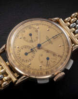 UNIVERSAL GENEVE, COMPAX, AN ELEGANT TWO-TONE CHRONOGRAPH WITH TWO-TONE BRACELET