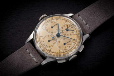 UNIVERSAL GENEVE, AERO-COMPAX REF. 22477, AN ATTRACTIVE STEEL CHRONOGRAPH WRISTWATCH