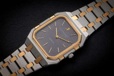 AUDEMARS PIGUET, ROYAL OAK REF. 6005SA JUMBO, AN ATTRACTIVE TWO TONE QUARTZ WRISTWATCH