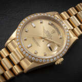 ROLEX, DAY-DATE REF. 18348, A GOLD AND DIAMOND-SET AUTOMATIC WRISTWATCH - photo 1