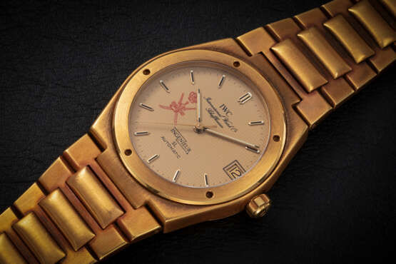 IWC, INGENIEUR SL REF. 9225, A GOLD AUTOMATIC WRISTWATCH MADE FOR THE SULTANATE OF OMAN - Foto 1