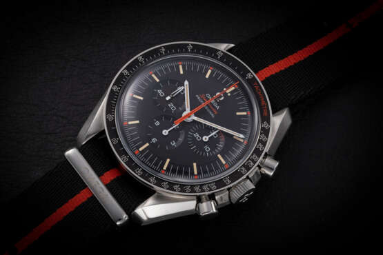 OMEGA, SPEEDMASTER SPEEDY TUESDAY 'ULTRAMAN', A LIMITED EDITION STEEL MANUAL-WINDING CHRONOGRAPH - photo 2