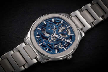 PIAGET, POLO S, A STEEL SKELETONISED AUTOMATIC WRISTWATCH