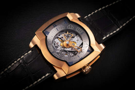 DELACOUR, LYRA, AN IMPRESSIVE PINK GOLD MINUTE REPEATING SKELETON WRISTWATCH - фото 1