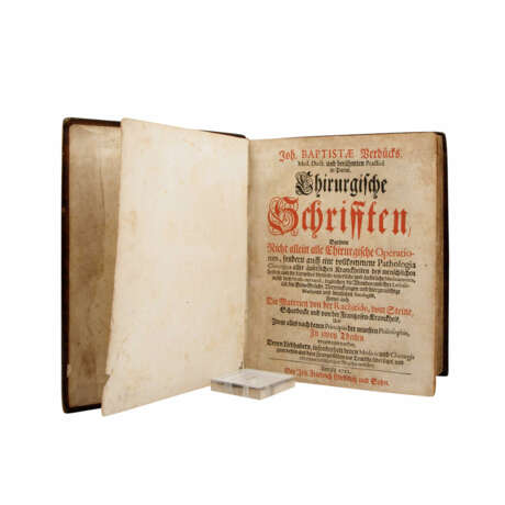 JOHANN BAPTISTE VERDÜCK "Chirurgische Schrifften" 1712 - Foto 1