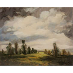 ROLIN, VIKTOR (1887-1942), "Weite Landschaft mit Wacholderheide in Gewitterstimmung",