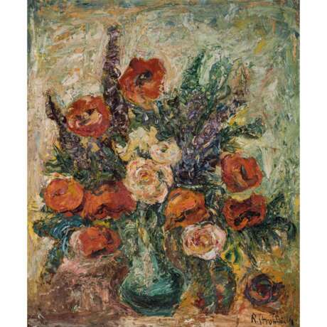 STROHHÄCKER, REINHOLD (1900-1975), "Stilllben mit Sommerblumen in Vase", - Foto 1