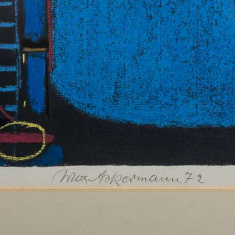 ACKERMANN, MAX (1887-1975), "Abstrakte Komposition in Blautönen", - Foto 4