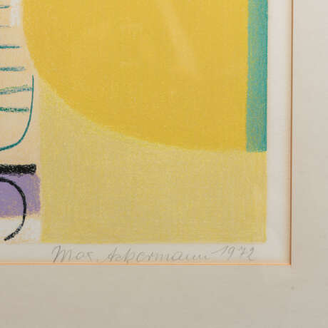 ACKERMANN, MAX (1887-1973), Abstrakte Komposition in Gelbtönen" - Foto 3