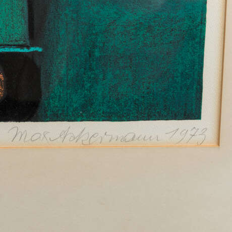 ACKERMANN, MAX (1887-1973), "Abstrakte Komposition in Grün- und Violetttönen", - Foto 4
