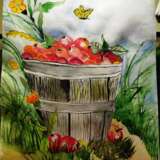 Яблочки Watercolor paper классика класика Still life Russia 2022 - photo 1