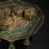 AN ENAMELLED AND DIAMOND-SET PANDAN TRAY AND BOXES - photo 10