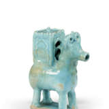 A KASHAN MOULDED POTTERY BULL (GAV) WITH HOWDAH - photo 1