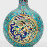 Große Cloisonné-Vase mit Lotusdekor - Foto 1