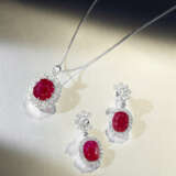 NO RESERVE - RUBY AND DIAMOND EARRINGS - photo 3